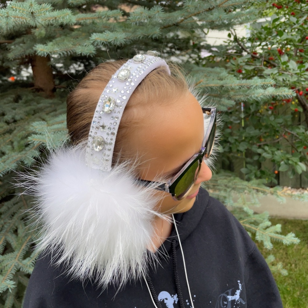 Monnalisa Limited Edition Adjustable Girl's Headphones Natural Fox 6 to14